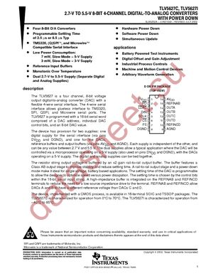 TLV5627CDR datasheet  